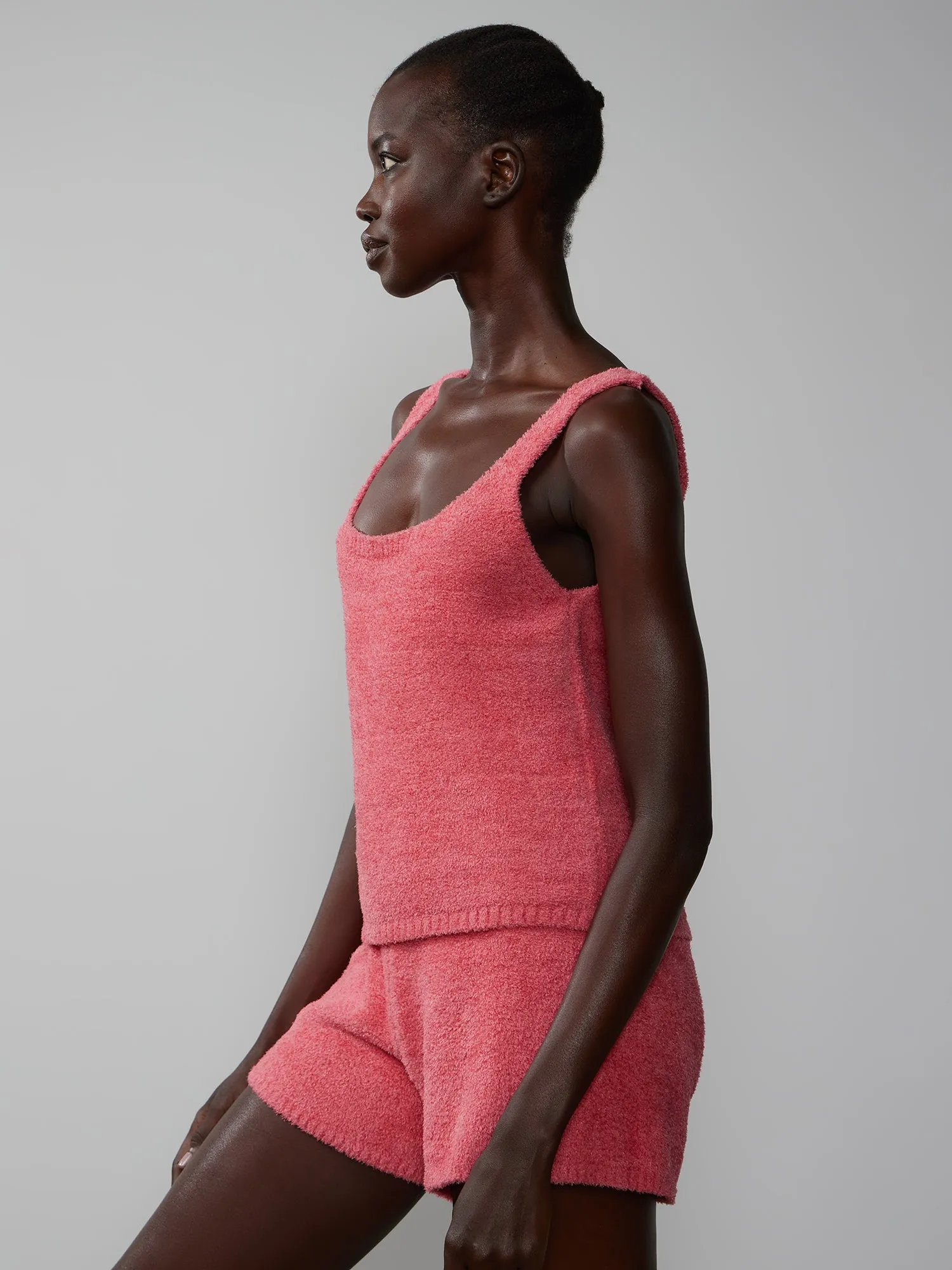 Square Neck Teddy Tank Top